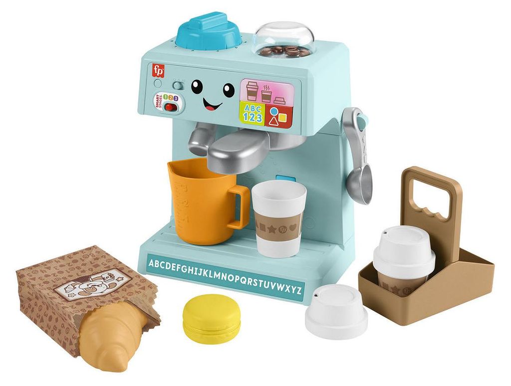 Fisher-Price Laugh & Learn Lernspaß Mein Barista-Set, elektronisches Spielzeug für Kleinkinder, 10 Spielteile, mehrsprachige Version, 1,5 Jahr(e)...