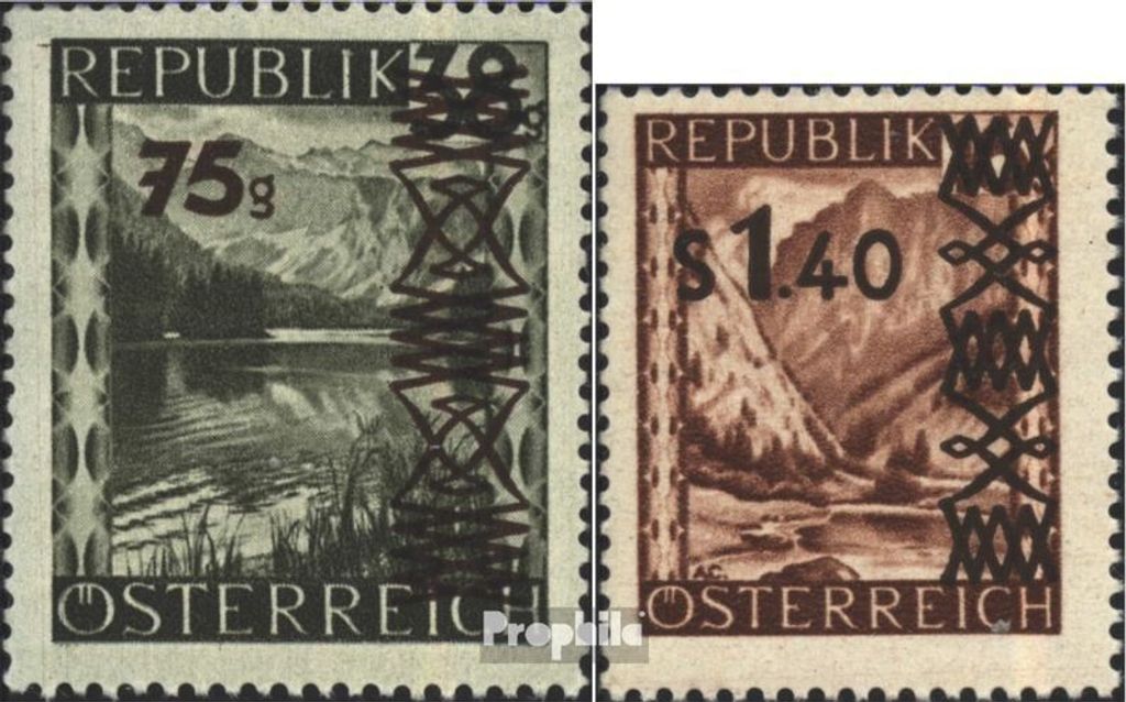 Briefmarken Österreich 1947 Mi 835-836 (kompl.Ausg.) postfrisch Landschaften