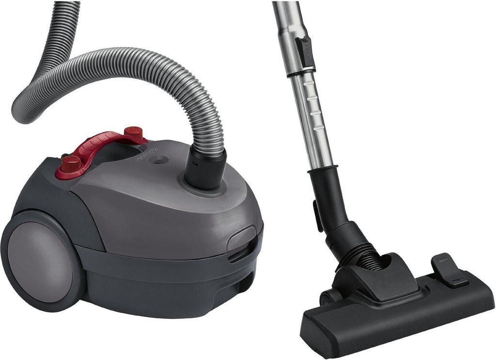 A vacuum cleaner is shown against a white background.