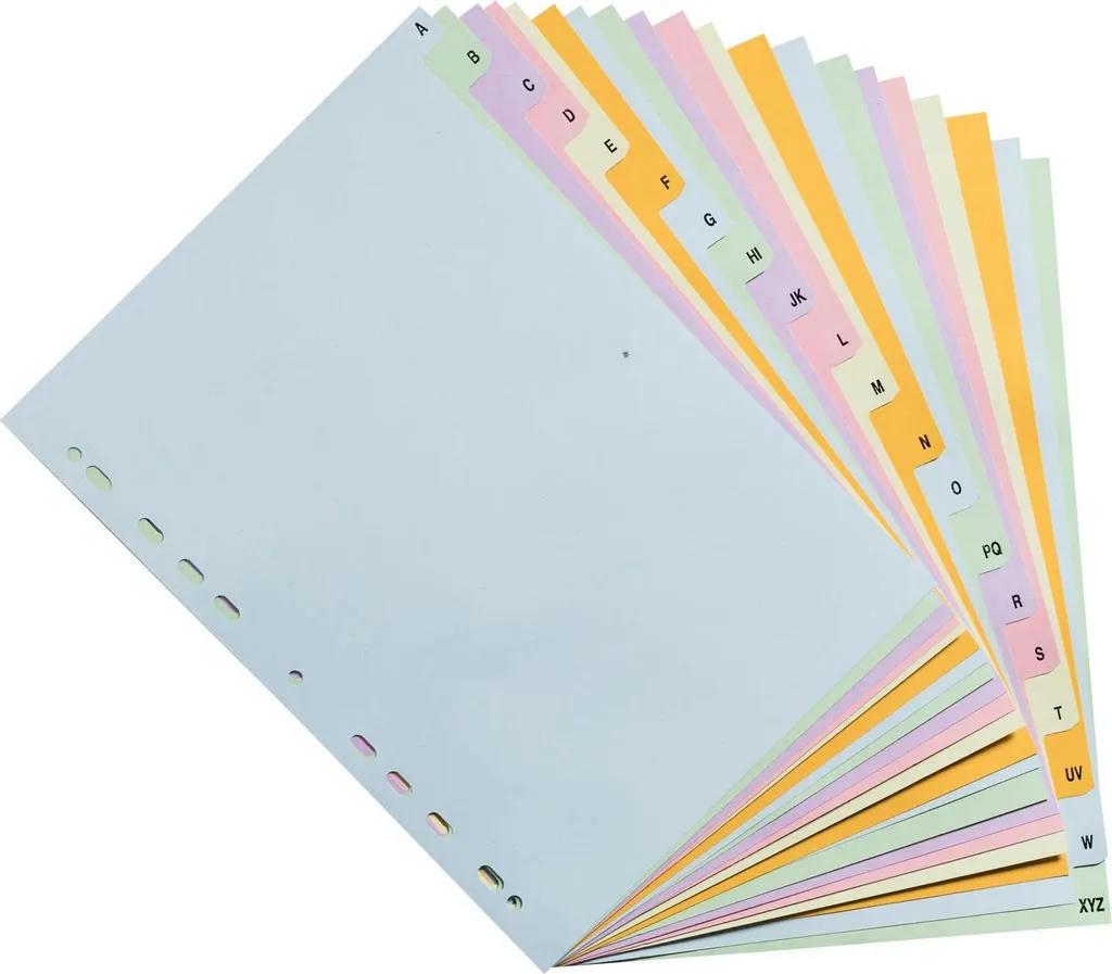 Intercalaires Alphabétiques A4+ Exacompta 2621E pour Classeur à Levier - 2