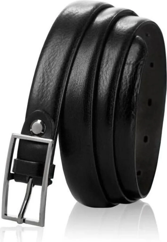 Cintura Elegante Betlewski Pelle Nera 3cm - Fibbia Automatica Design - 1