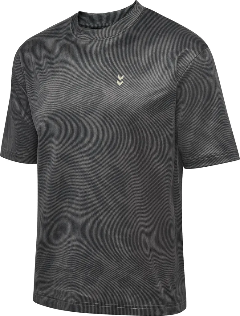 T-shirt sport anti-transpiration Hummel Hmlhiit Aop bleu requin taille M