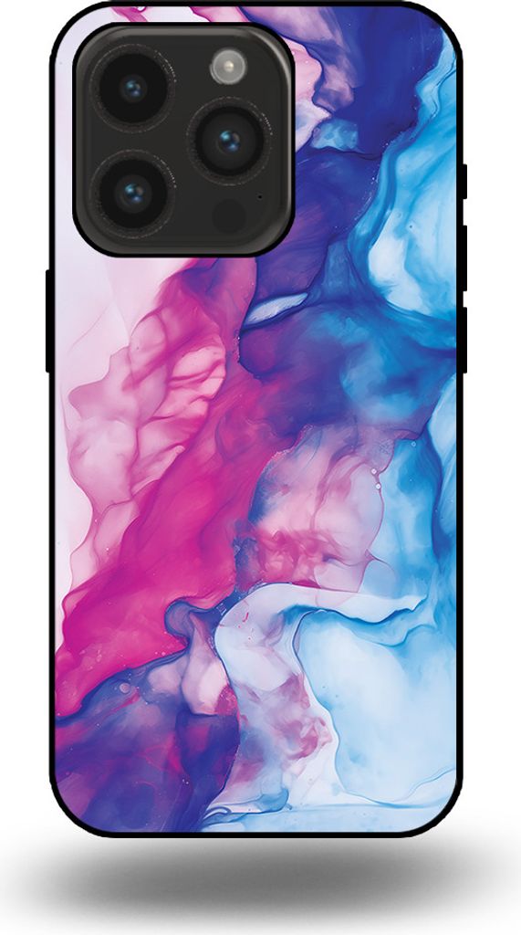 Smartphonica Telefon Fall geeignet für iPhone 14 Pro mit rosa blauen Marmor Print - TPU Backcover Fall Rose Blue Marble Design