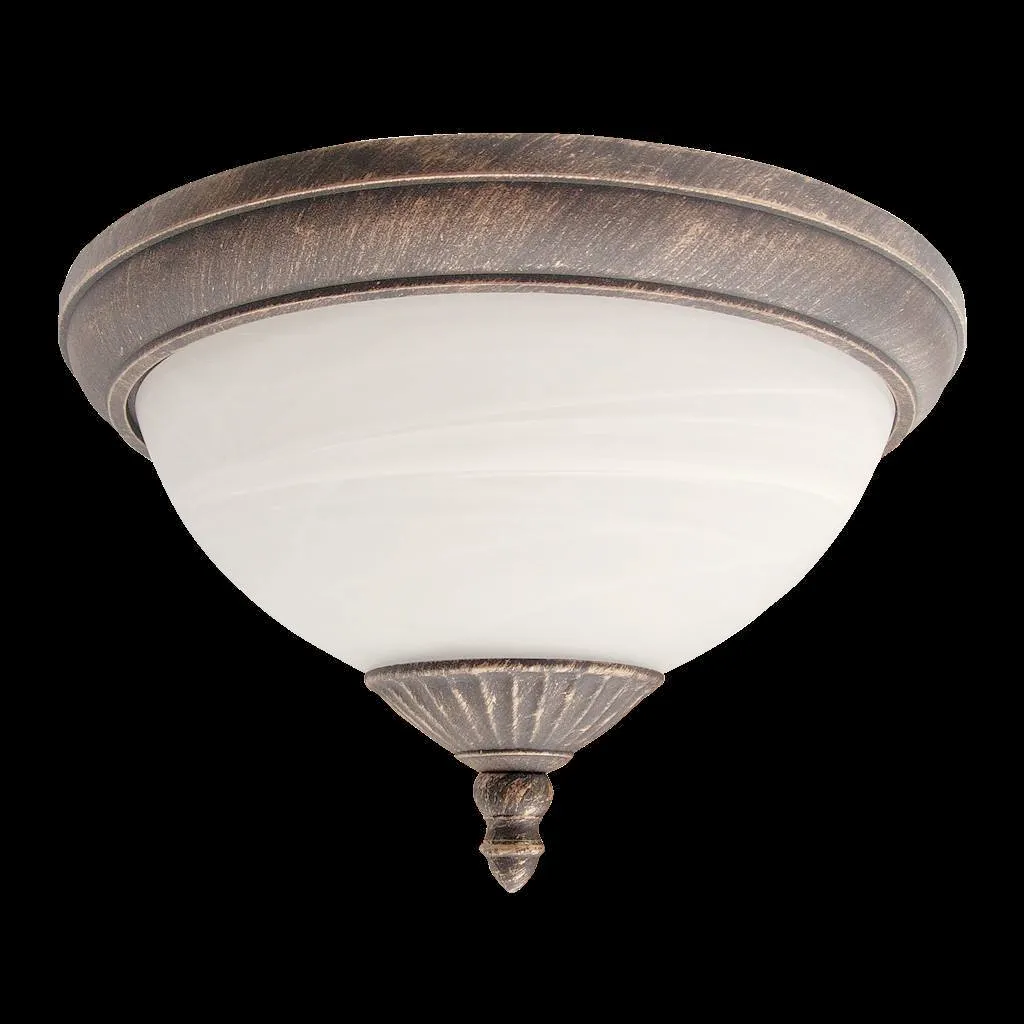 Éclairage terrasse plafonnier Madrid ø335mm or-blanc E27 résistant - 7
