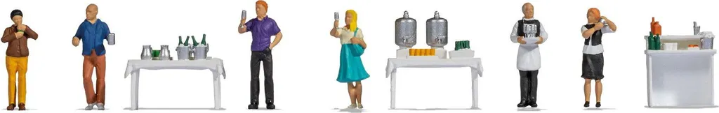 NOCH 16275 H0 Figurines de Buffet pour Modélisme Ferroviaire