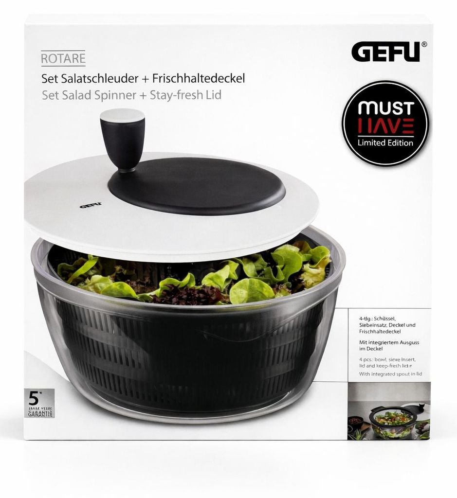 GEFU Escurreplatos para ensaladas ROTARE con tapa Imagen del producto 