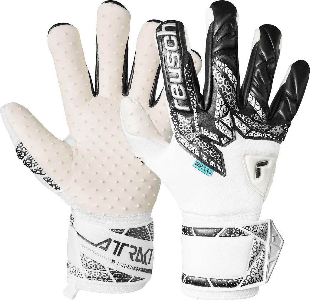 Reusch Torwarthandschuhe Attrakt SpeedBump mit Evolution Negative Cut 1125 whit/silver/black 7.5