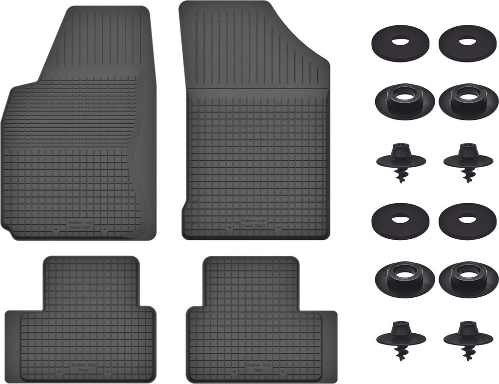 Gummimatten Mit Stoppern Für: Nissan Micra K10 (1983-1991) Schwarz Set