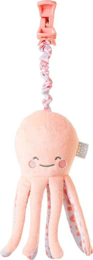 Pieuvre avec pince Happy Sea Rose pour occuper bébé en voiture et lit