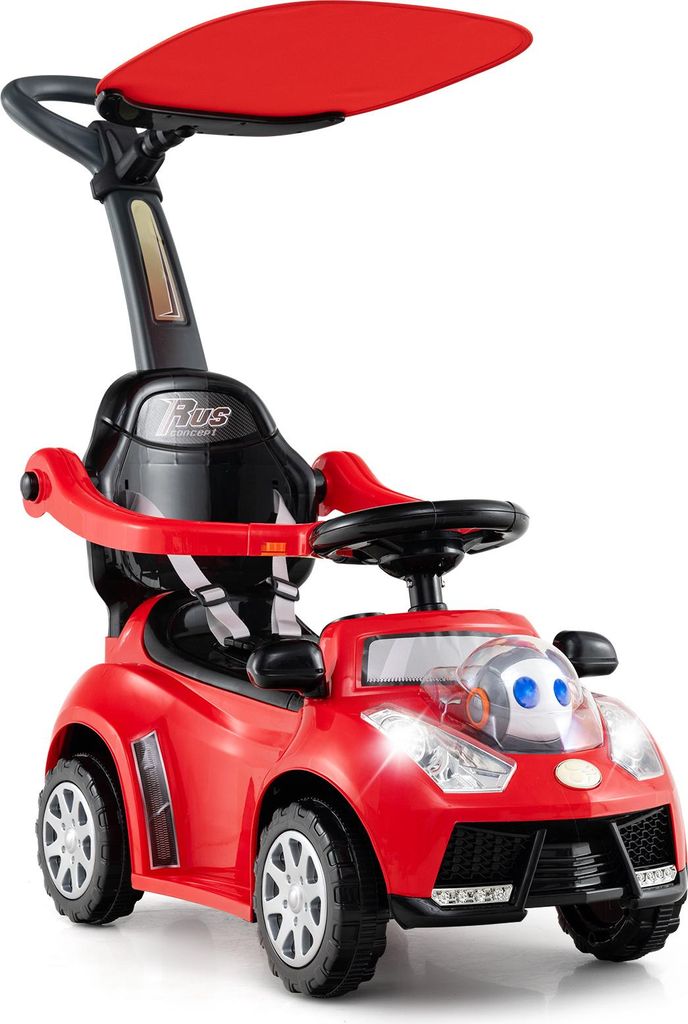 COSTWAY 3in1 Rutschauto, Rutscher Auto mit Schiebestange, Produktbild 