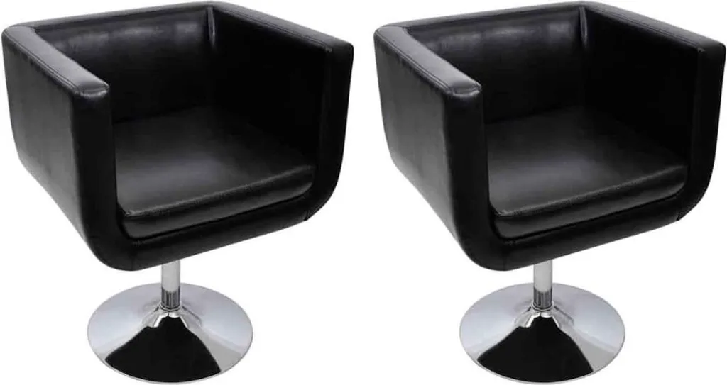 Fauteuil de bar 2 pcs noir - Idéal pour îlot central et coin repas