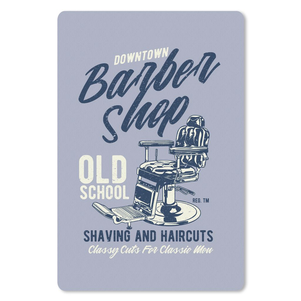 MuchoWow Mauspad Mousepad Mancave - Stuhl - Barbier - Vintage 18x27 cm - Mousepads - Maus Mat - Pad - Mausunterlage