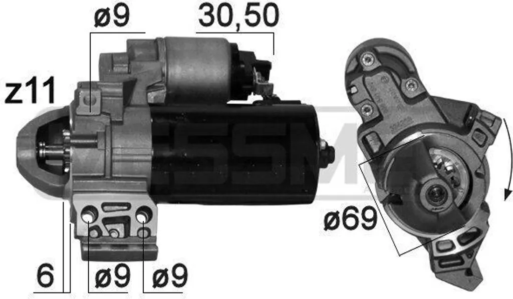 Démarreur Robuste ERA 220874A Haute Performance pour BMW Série 3 et X3
