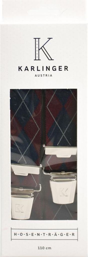 Elastischer Hosenträger bordeaux gemustert Breite 35mm - Produktbild 
