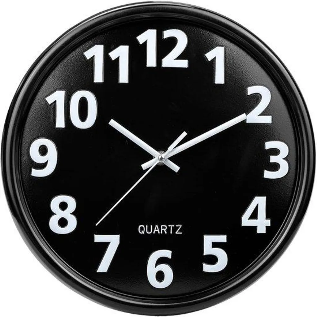 Horloge murale moderne numérique noire 3D silencieuse pour bureau et cuisine
