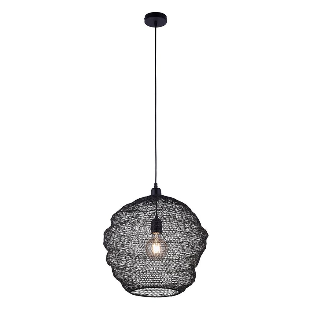 Pendelleuchte „Spider“ – Vintage Design, Verstellbar, Schwarz Mit Gold-Innenleben