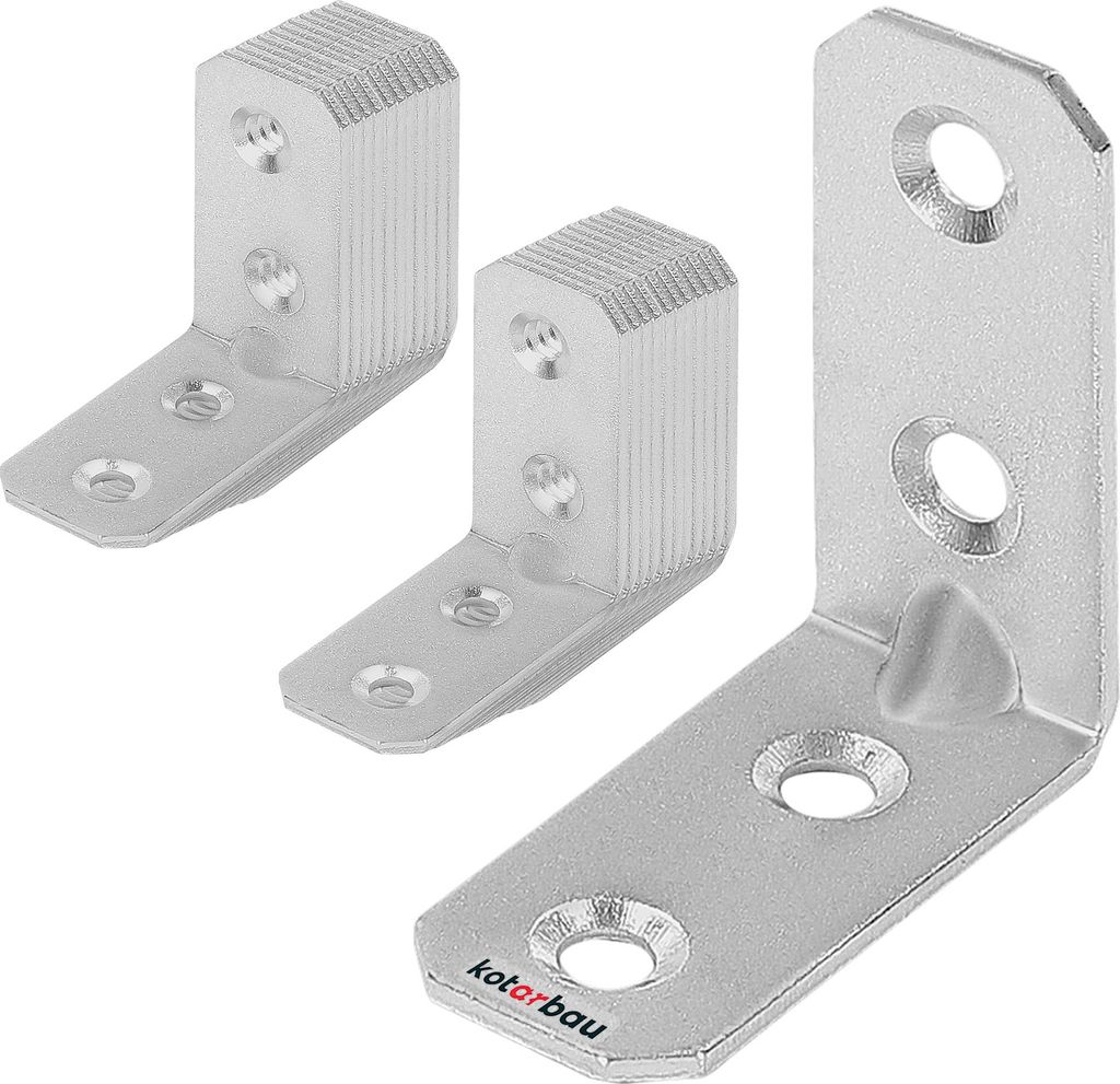 Sollbry 10 Pezzi Connettori Angolari A L In Metallo Con Foro A 90 Connettori Per Legno Staffa Angolare Larga Staffa Angolare Resistente Per Fissaggio E Riparazione Di Mobili 87622517 - Foto 9