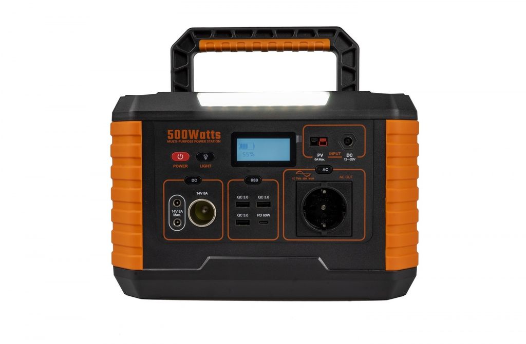 OXE Powerstation MP500S - Multifunktionale Akku-Kraftstation 500W/519Wh
