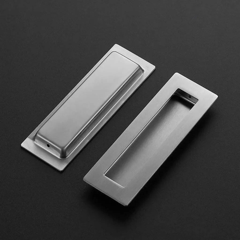 Poignées d'armoire inox brossé - Finition nickel mat pour cuisine x2