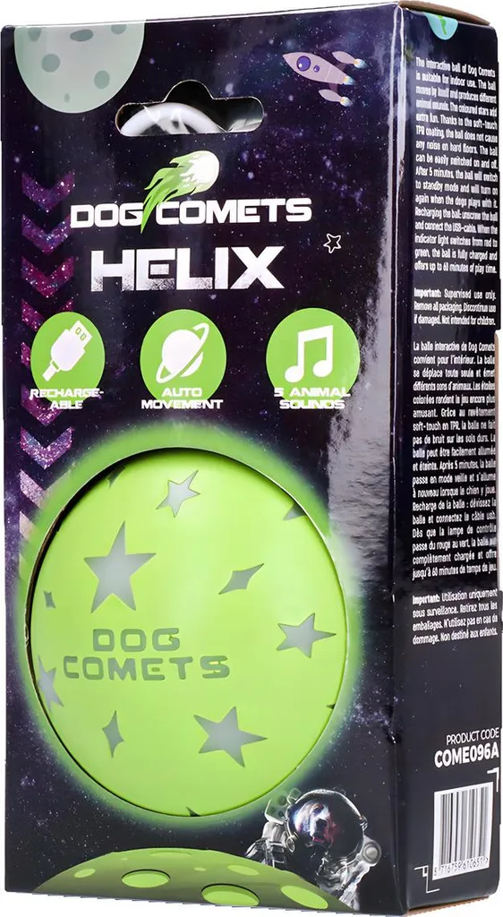 Casque chien pour sorties vélo Helix Green - Protection tête et confort