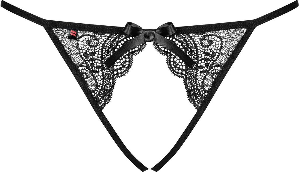 OBSESSIVE Miamor Panty Crotchless Open Bottom Nero L/XL Immagine del prodotto 