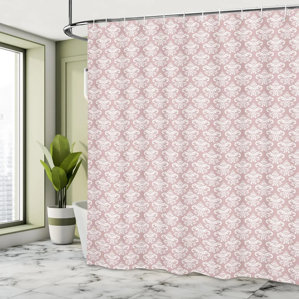 Stile cinese Fiore e Uccelli Albero Tende da doccia Tenda da bagno Tenda da bagno impermeabile con ganci Stampa 3d Tenda da bagno-A_180 * 200 cm