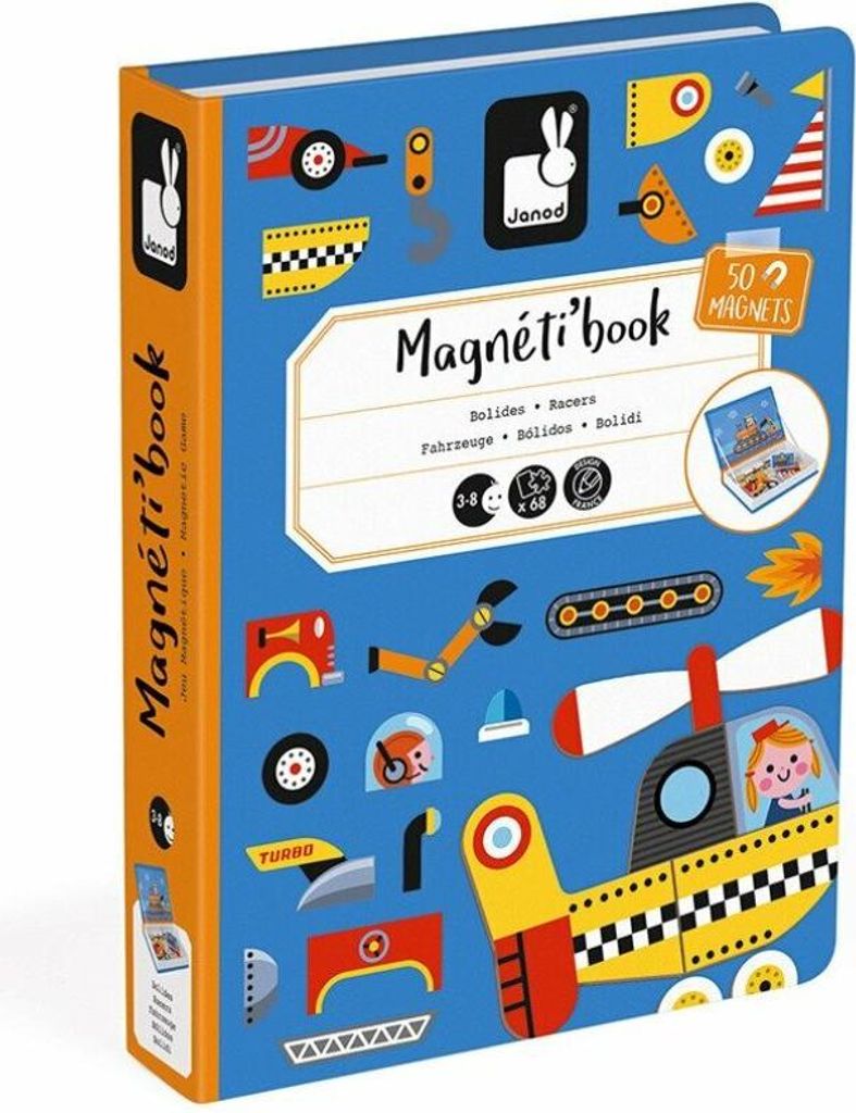 JANOD Racers Magneti'Book, 3 rok/roky, Karton, Vícebarevný Obrázek produktu 