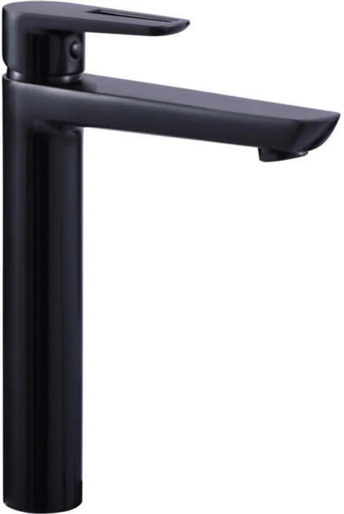 Mitigeur Lavabo Haut Noir Allibert VISION - Finition Anti-Traces 27 cm