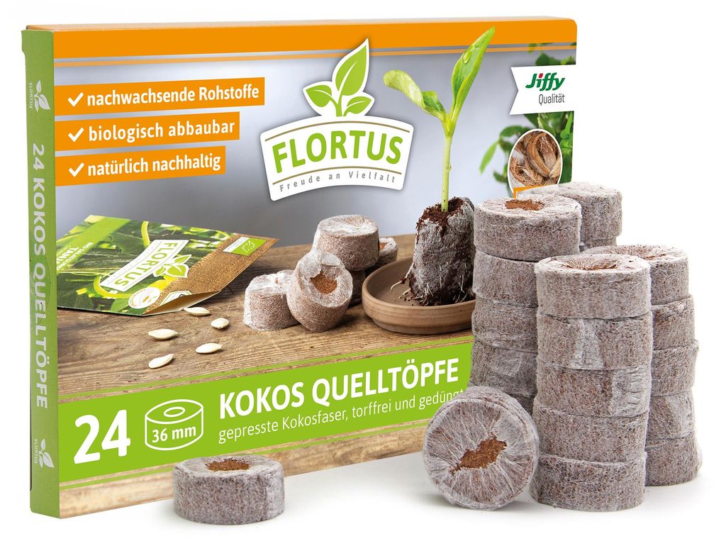 Artikelbild 2 von 'Kokos Quelltöpfe 36 mm' aus der Kategorie Kokos Quelltöpfe