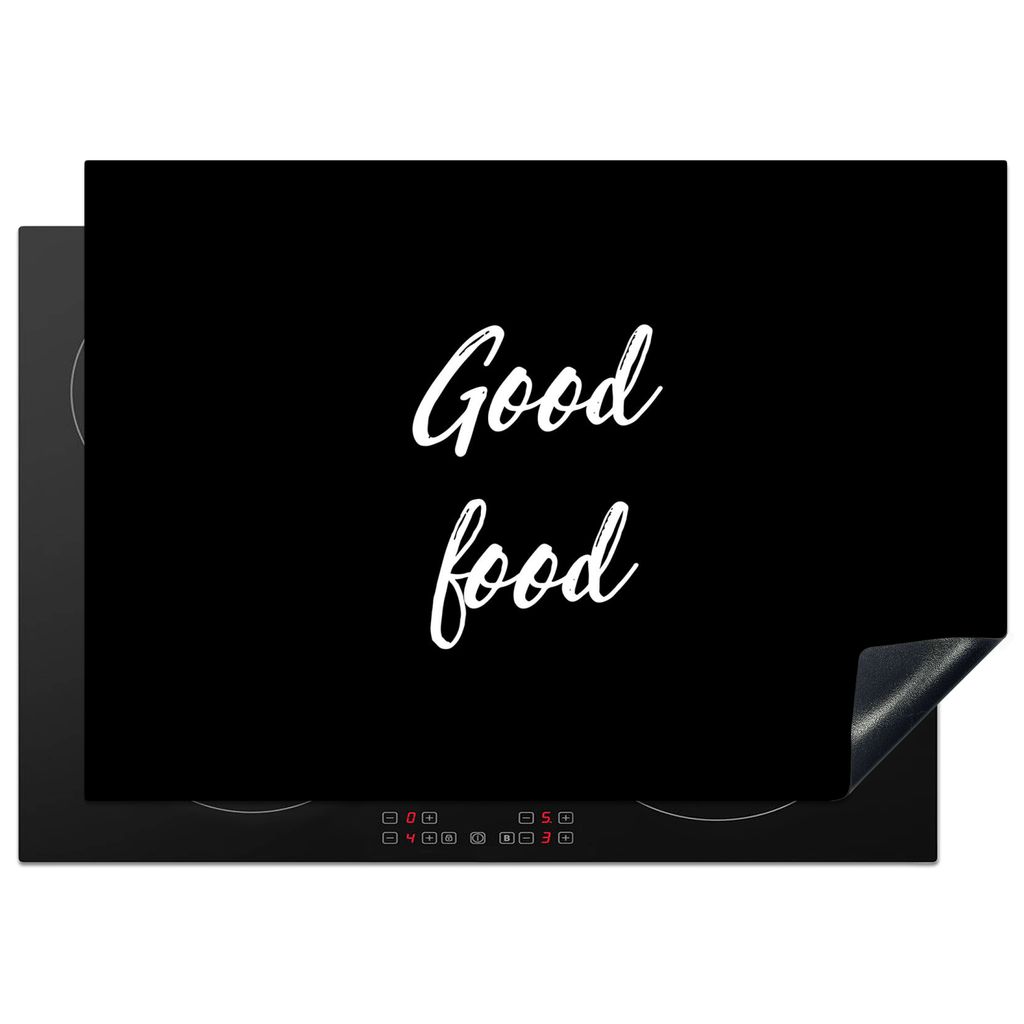 KitchenYeah Herdabdeckplatte Zitate - Essen - Sprichwörter - Gutes Essen , 75x52cm, Küche Deko, Glaskeramikkochfeld Herdabdeckung, Abdeckplatte...