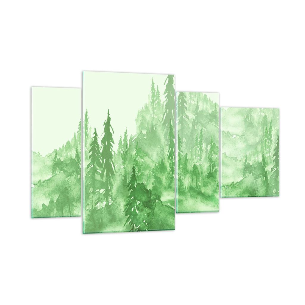 Bilder auf glas - Wald Baum Natur - 120x70cm - Glasbilder - Wandbilder - Kunstdruck - zum Aufhängen bereit - Wanddekoration aus Glas - Glas Bilder...