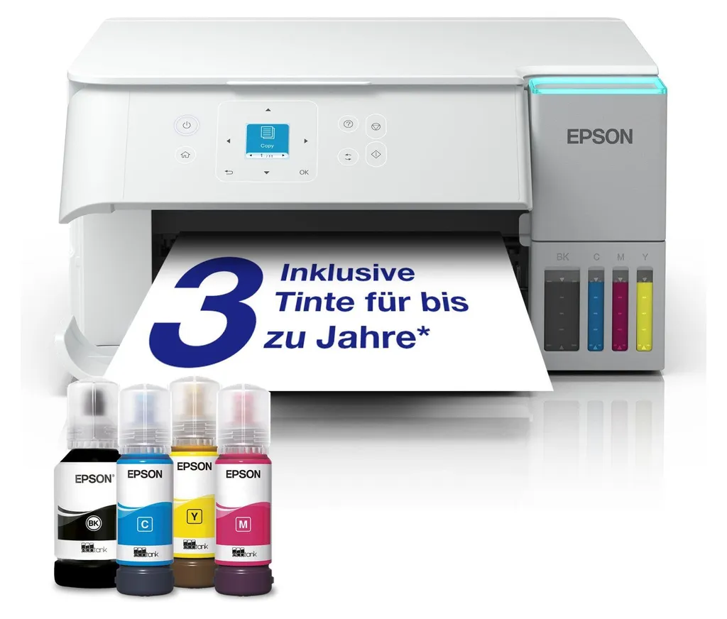 Imprimante Epson EcoTank ET-2956 Blanc Wifi pour Smartphone et Tablette