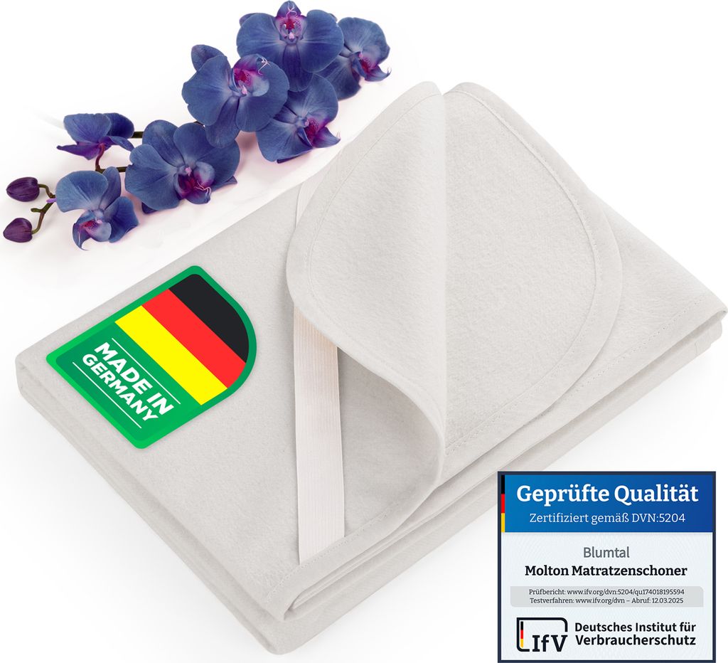 Blumtal Premium Molton Matratzenschoner 90x200 cm aus 100% Produktbild