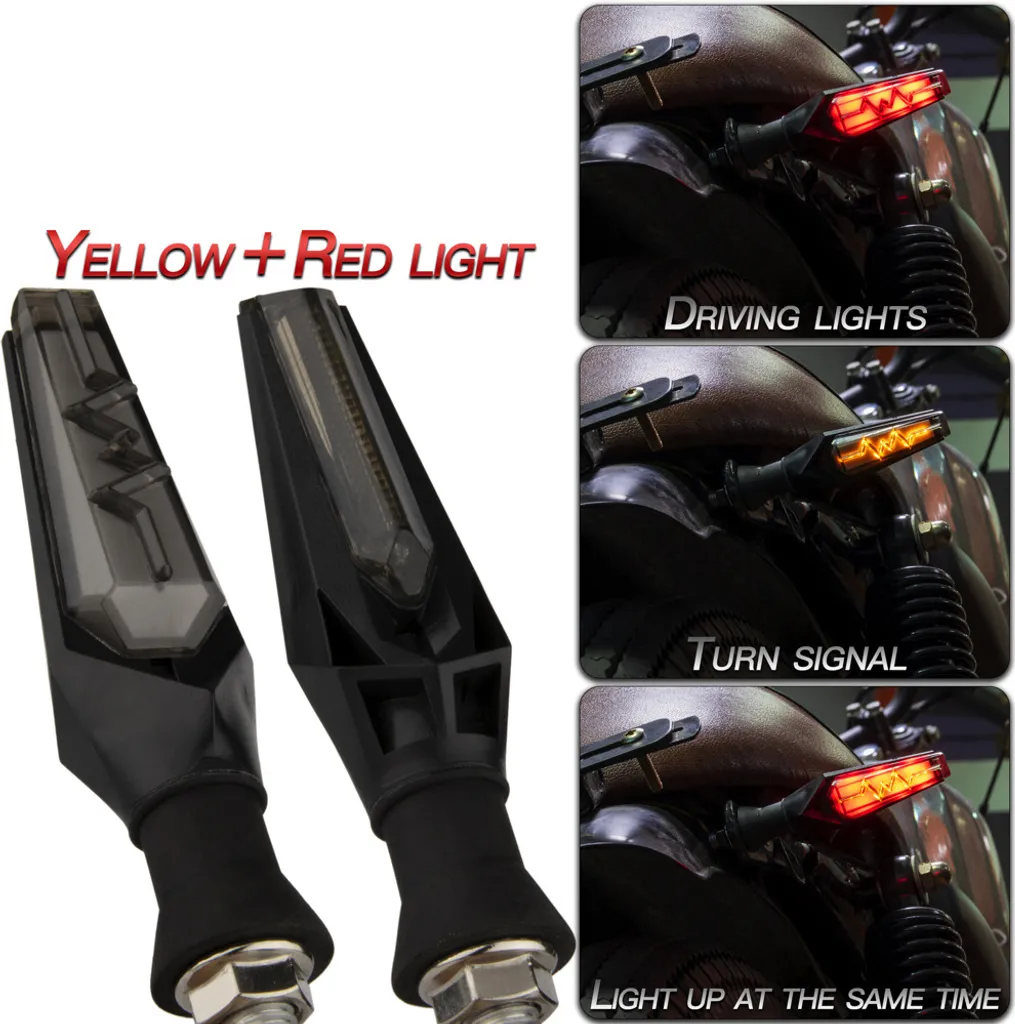 Offerta Coppia Frecce Moto LED ECG Wave Giallo Rosso | Pronta Consegna