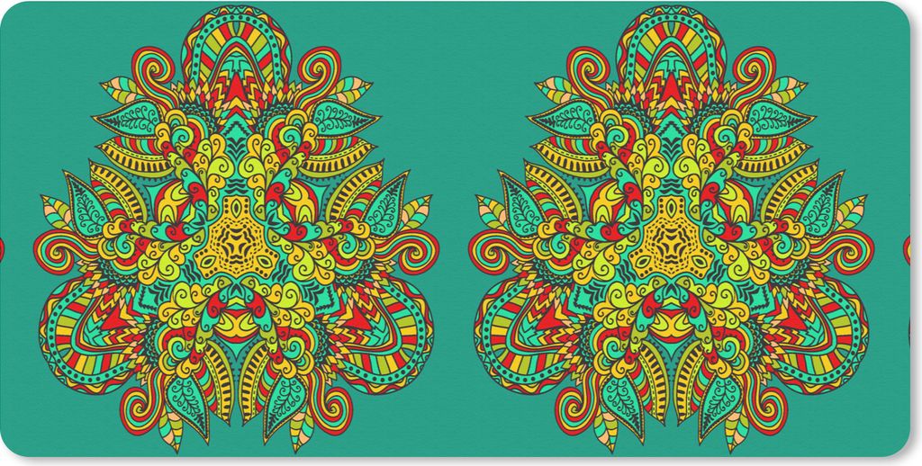 MuchoWow® Mauspad Mousepad Muster - Locken - Folklore 60x30 Produktbild 