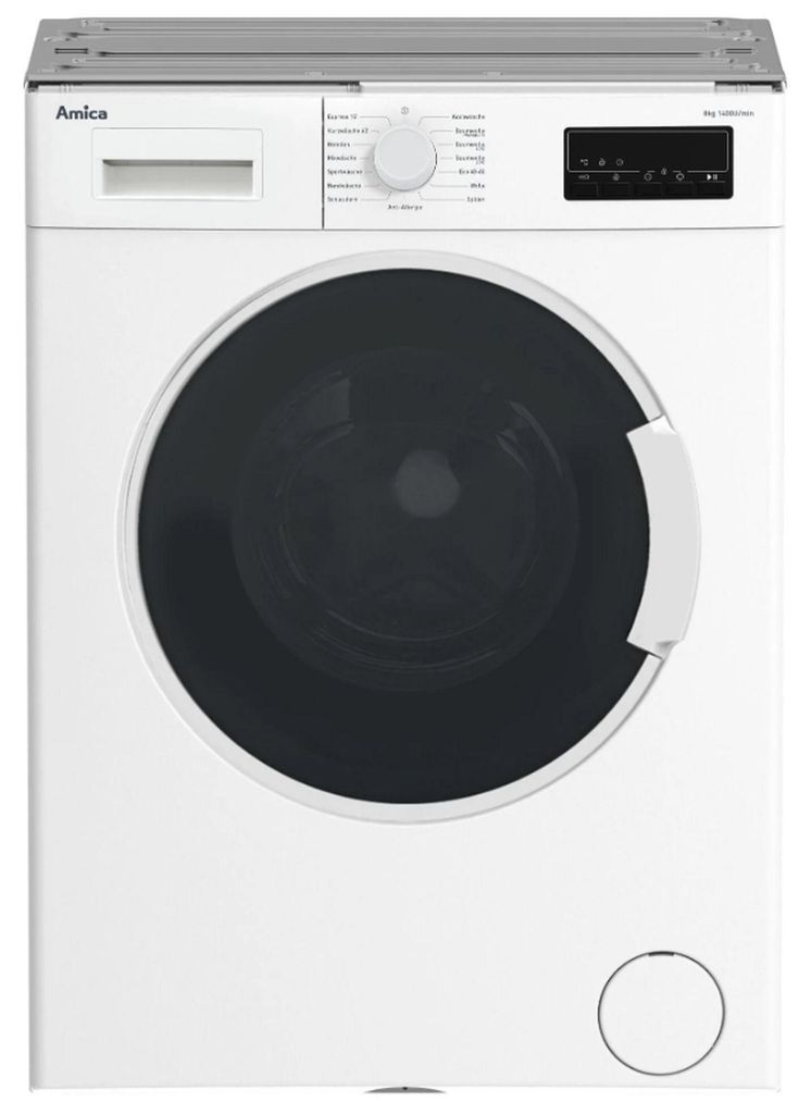 Amica UWA 484 040, Frontlader, 8 kg, B, 76 dB, 1400 RPM, C Produktbild 