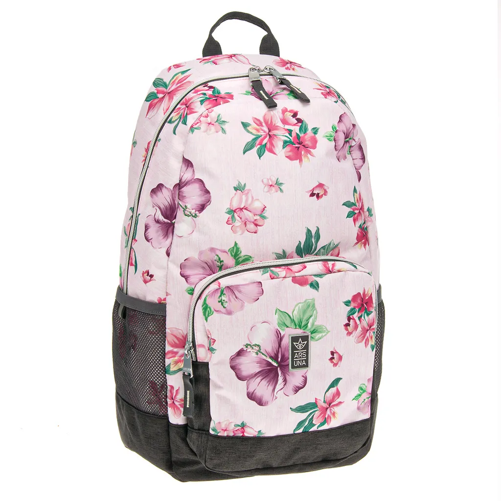 Sac à dos étudiant Fleurs AU-14 : cartable scolaire fleuri grand format