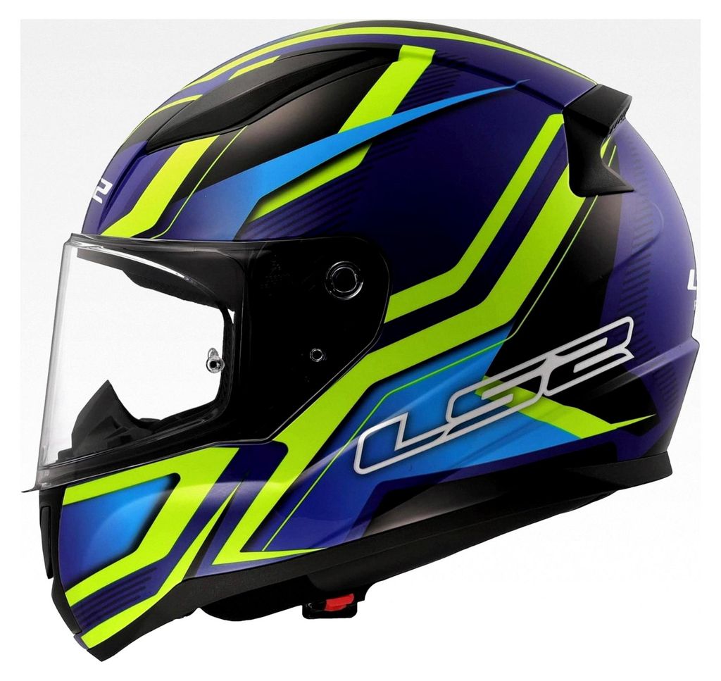 Motorradhelm RAPID II FLITZ Gloss H-V Gelb Blau, XL