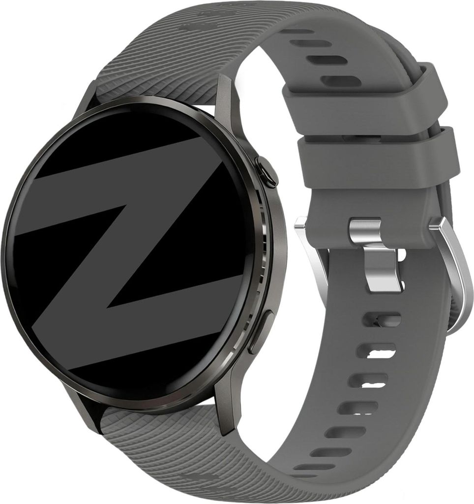 Bandz Silikonarmband „Deluxe“, passend für Garmin Vivoactive 4s / Vivomove 3s / Venu 4 (41 mm) / Venu 3s / Venu 2s / Forerunner 265s – Dunke...