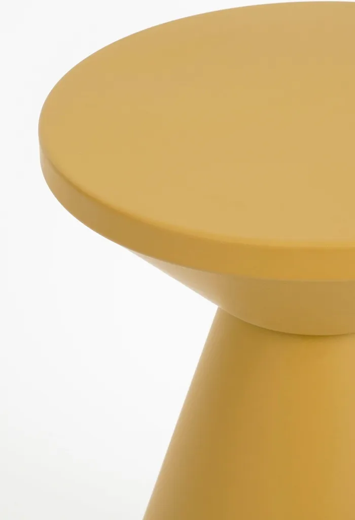 Table d'appoint stable et robuste Jim Mica Decorations Fer Jaune
