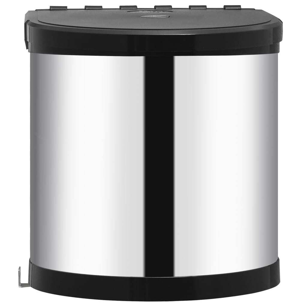 vidaXL Küchen-Einbau-Mülleimer Edelstahl 8 L Produktbild 