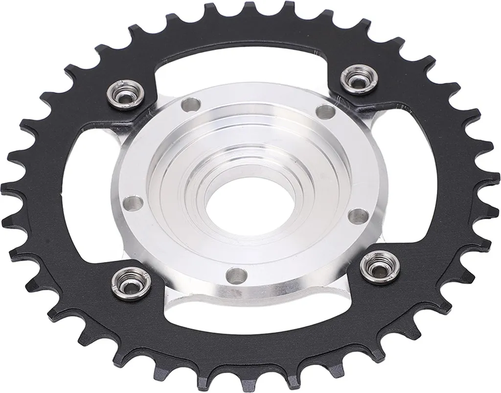 Kit Conversion Couronne de Chaîne 104BCD pour Vélo Électrique Noir - 5