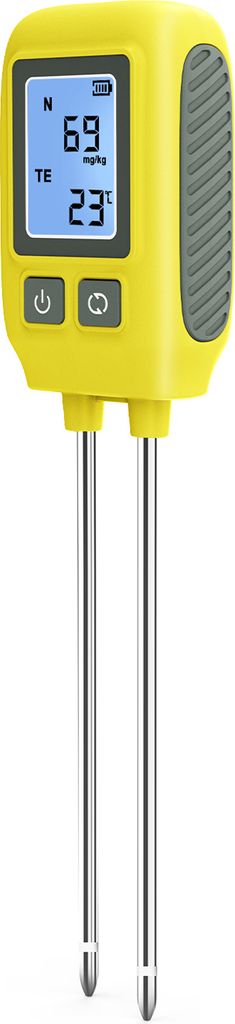 4in1 Soil Tester Comprehensive Nitrogen Phosphorus Potassium Temperature Measurement Test Meter with High Accuracy Intuitive Digital Display Stainl...