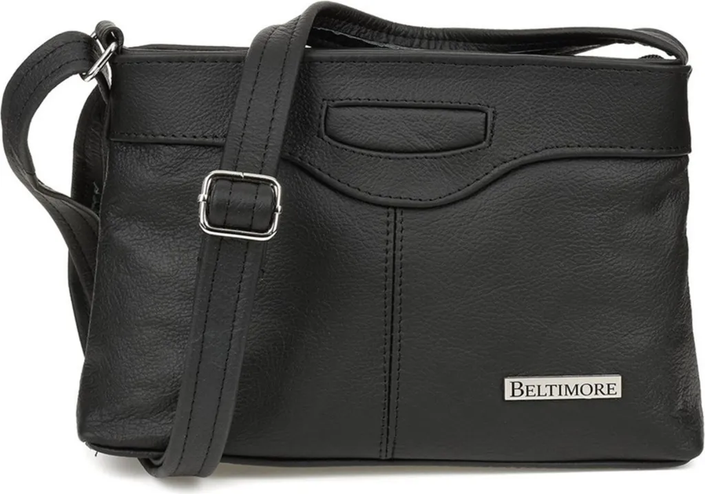 Sacoche Beltimore KRAH31 Noir en Cuir véritable pour Homme Chic