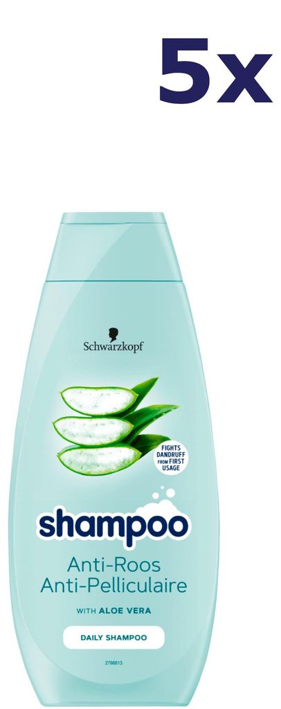 5x Schwarzkopf Shampoo 400ml, anti-roos Productafbeelding 