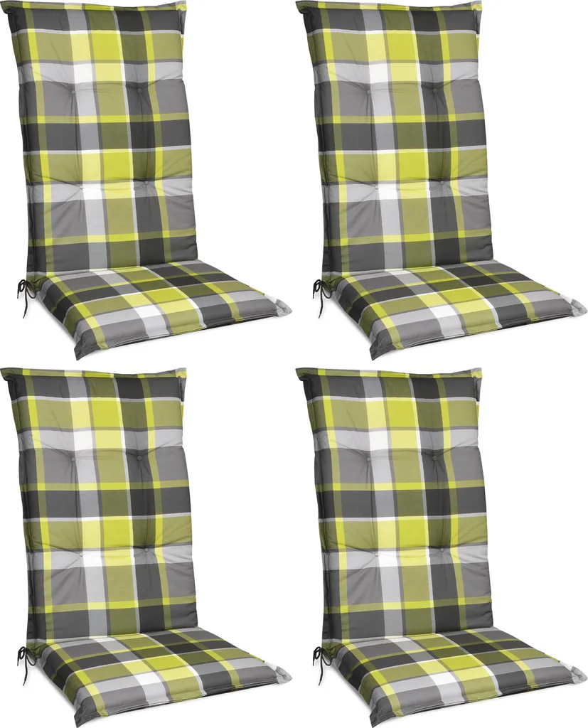 Beautissu Sunny Cuscini Sedia Giardino 100x50x6cm - Set da 4