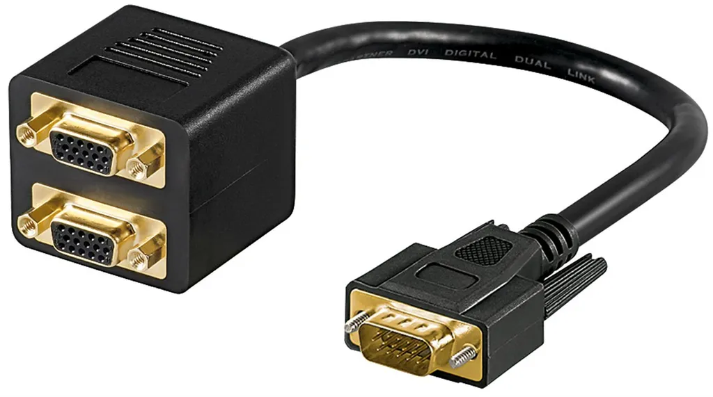 Goobay 93263 Splitter VGA Blu | Collega 2 Monitor al PC Facilmente