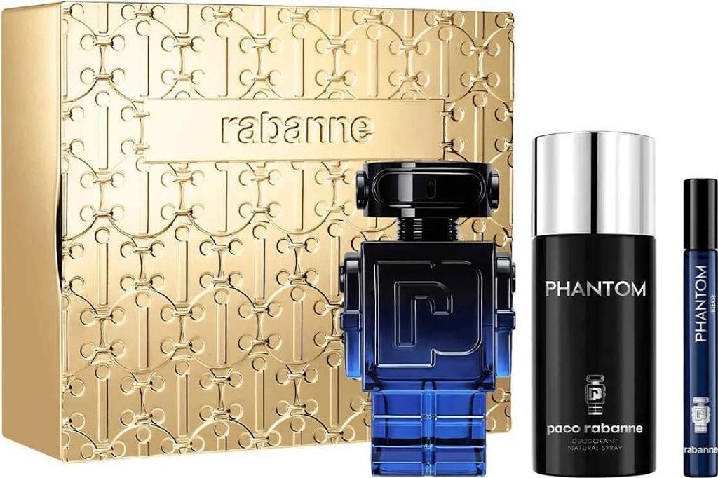 Paco Rabanne Phantom Intense Eau De Perfume Spray 100ml Set 3 Pieces