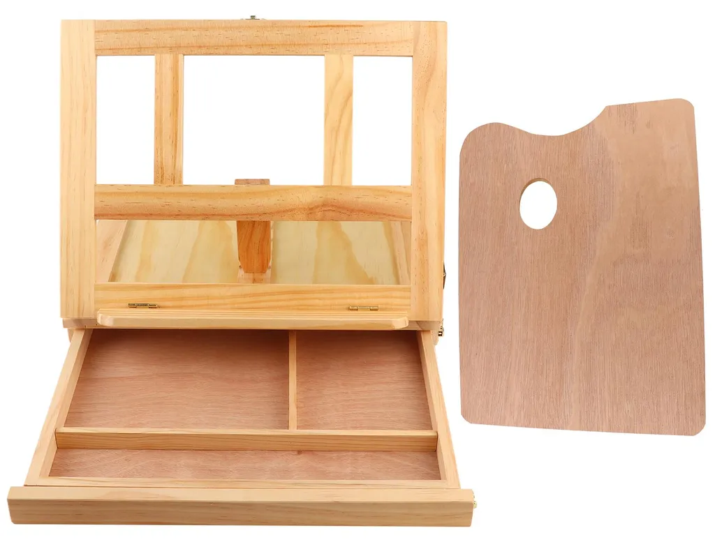 Chevalet de dessin réglable pour artistes nomades avec coffret intégré