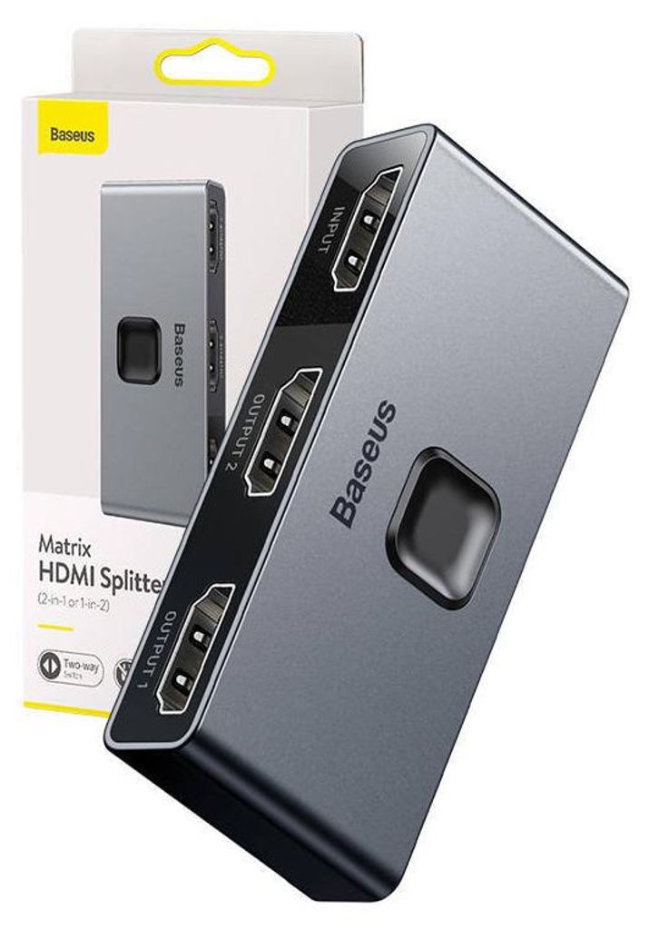 Baseus Matrix HDMI 4K HD Splitter, Kabelsplitter, Grau, Produktbild 